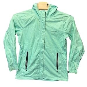 Vineyard Vines Womens Mint Green Hooded Rain Jacket Windbreaker Size M